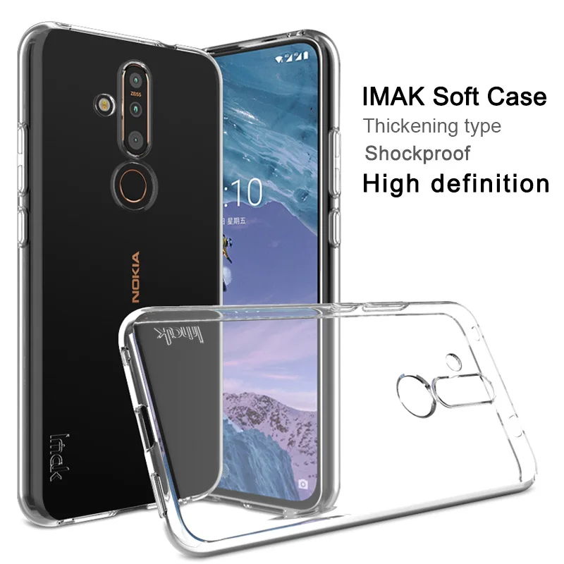 Imak Прозрачный чехол для Nokia X71 Тонкий Мягкий ТПУ силиконовый прозрачный 4 2X7 8 1 Plus X