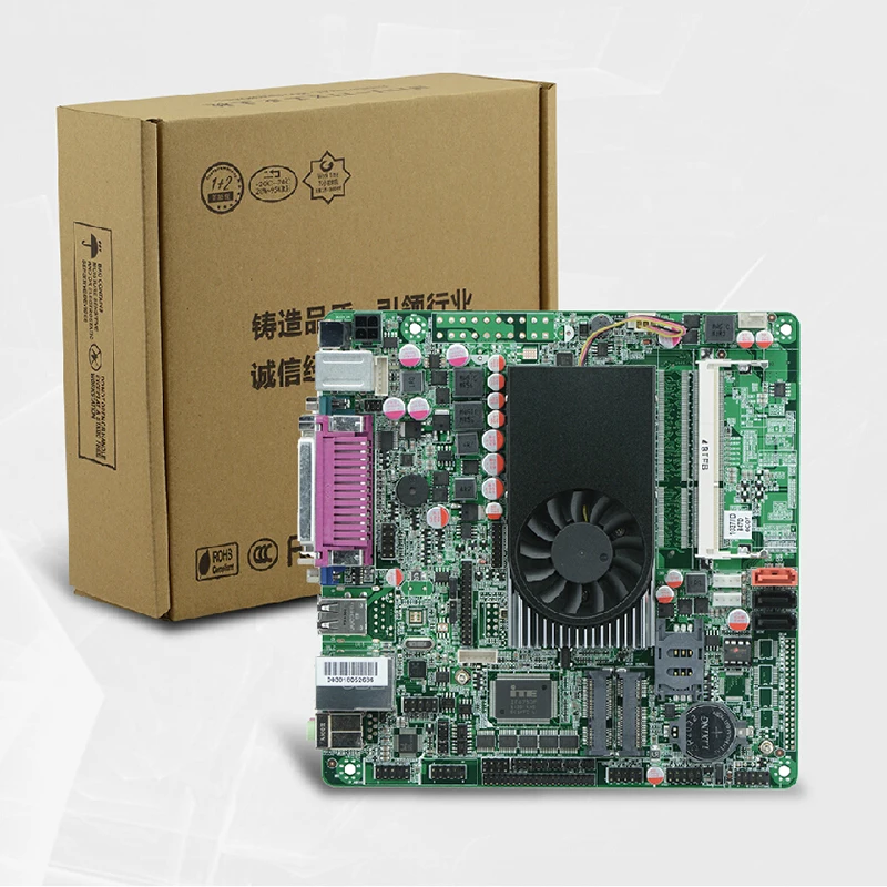 1037u DC 12 В двойной 24 бит LVDS pos промышленные Материнские платы ATM мини-itx промышленных