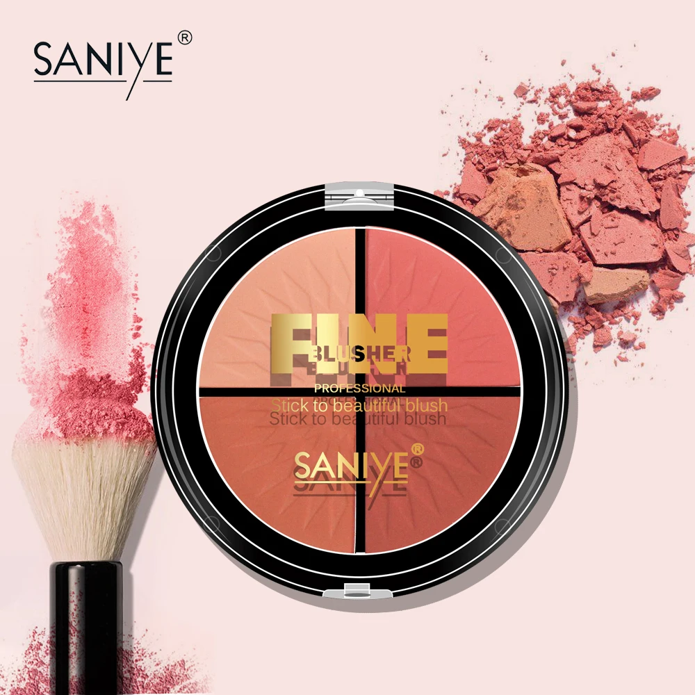 SANIYE 4 цвета розовый матовый палитра для румяны макияж румяна порошок долговечный