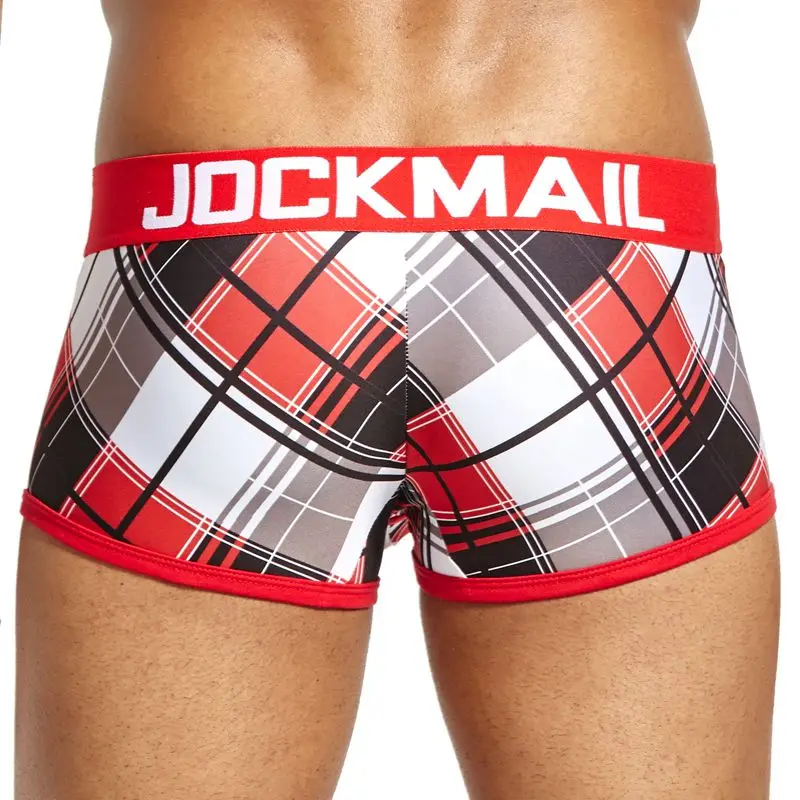 Бренд jockmail мужские трусы боксеры шорты классические клетчатые сексуальные трусы мужские трусы-боксеры marca cuecas пестрые трусы нижнее белье