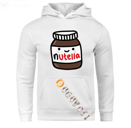 100% хлопковая толстовка с принтом брендовая одежда футболки Nutella банку рисунок