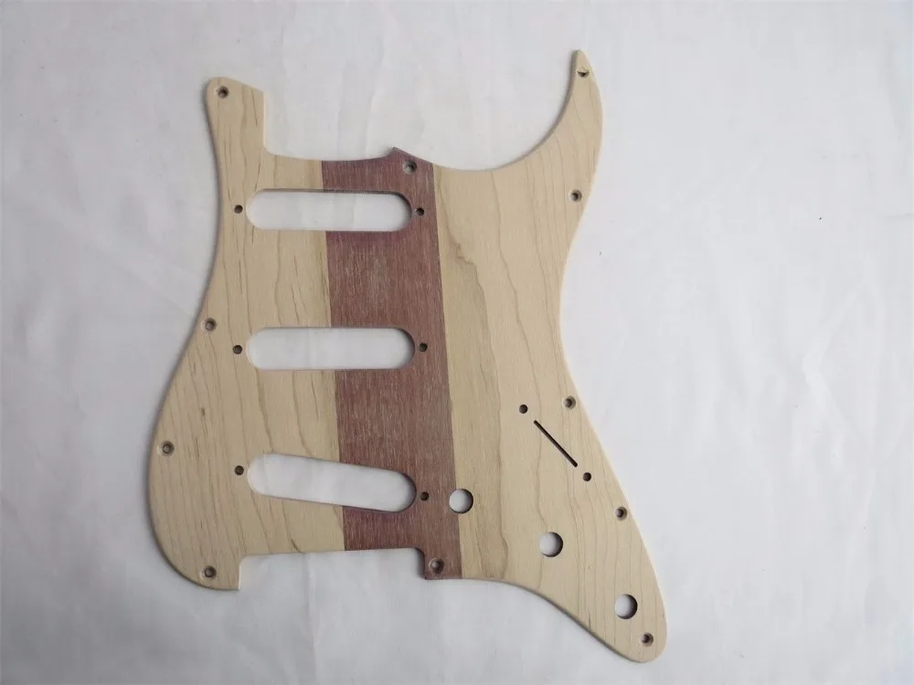 

1pcs Unfinished hand made Maple wood STRAT GUITAR SSS Pickguard #3485
