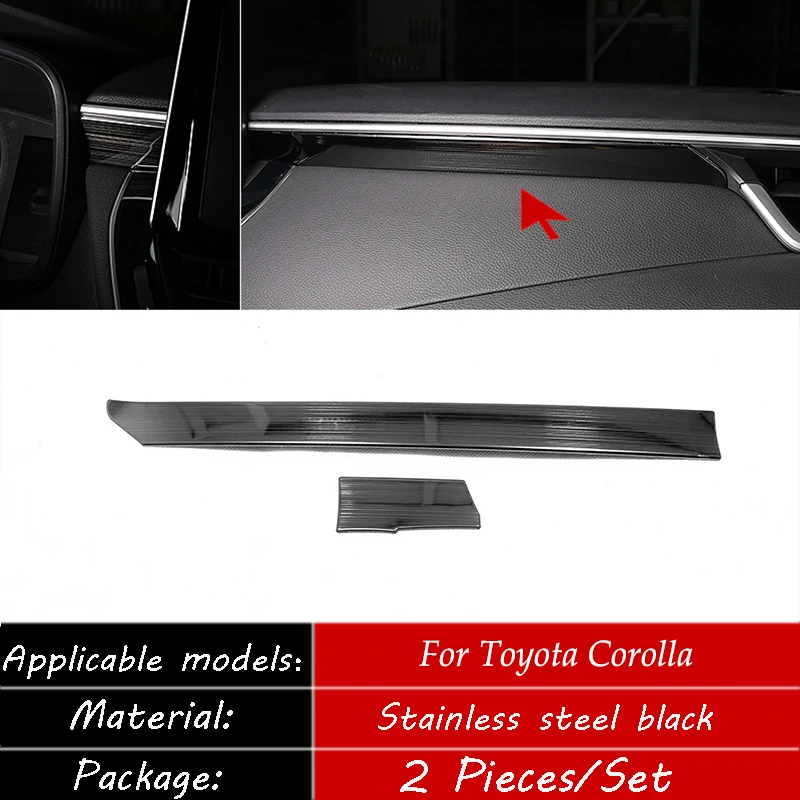 Для Toyota corolla 2019 2020 аксессуары из нержавеющей стали автомобильная консоль