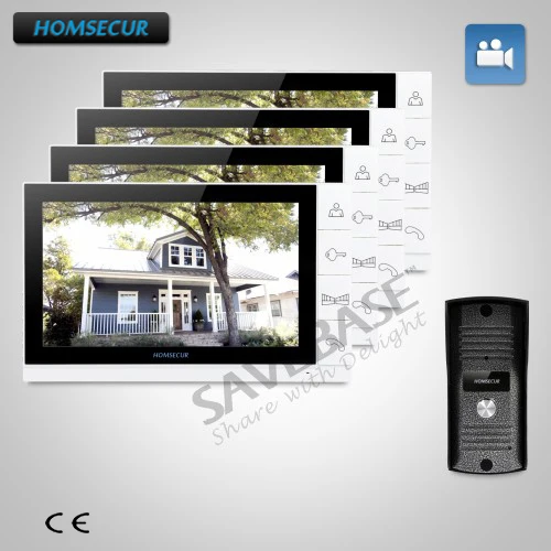 HOMSECUR 9 &quotцвет видео домофон безопасности + металлический чехол камера 1C4M|door video