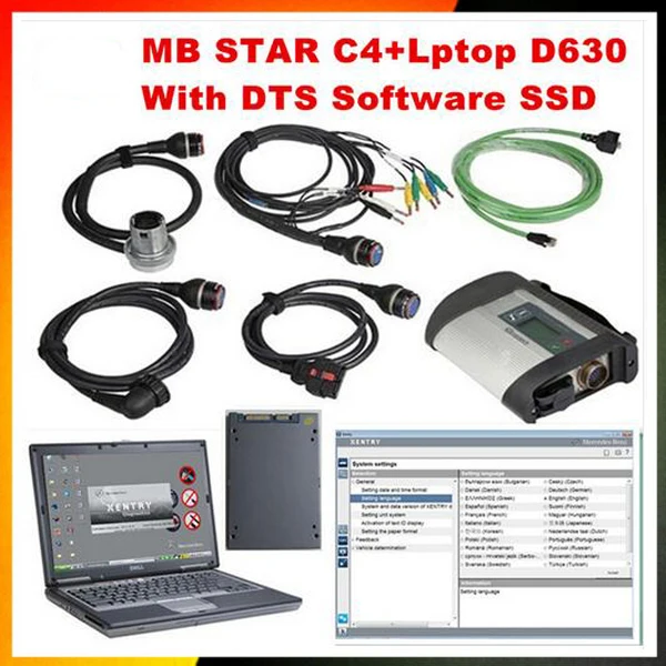 D630 + MB Star C4 SD Connect 2019 12 Vediamo/DTS SSD Xe ntry System Compact 4 интерфейса Диагностический