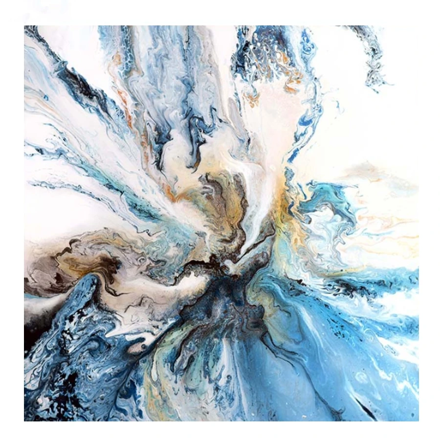 5D сделай сам алмазная живопись абстрактная синяя вышивка крестиком полная