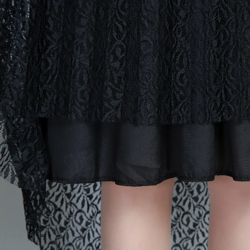 2019 Весна и лето Женская Тюлевая юбка корейская мода тонкая кружевная винтажная