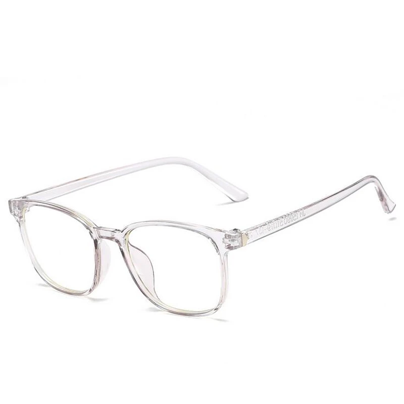 GSBJXZ Square Eye Glasses Frames Men Women Transparent Gray Clear Mirror Prescription Eyeglasses Retro Plastic Fake Eyewear