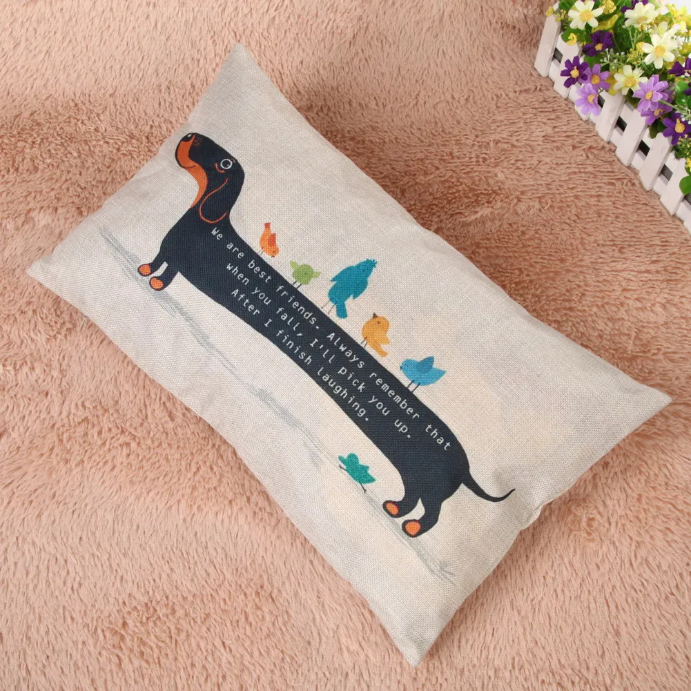 Новинка чехол для подушки в виде таксы сосиски собаки искусственный дивана