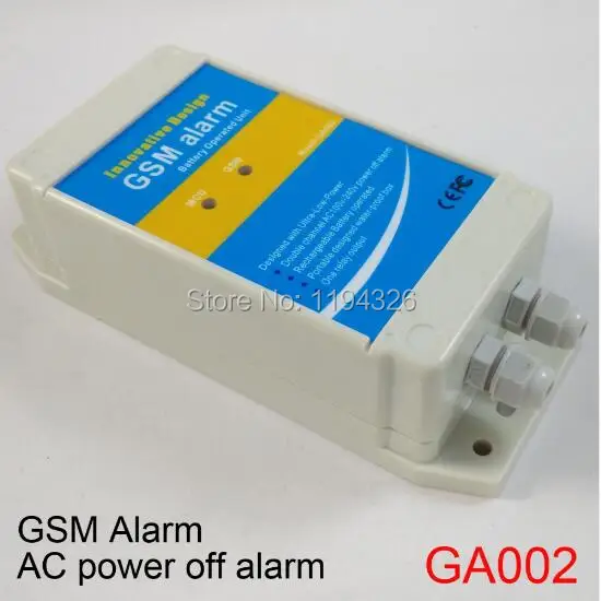 Водонепроницаемый GSM-контроллер с 2 входами для детектора сигнализации 1 релейный