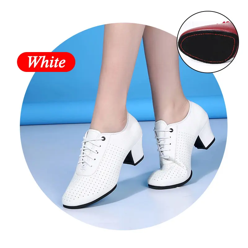 White suede sole Женская обувь для танцев; стиль; обувь для занятий в помещении и на открытом воздухе; обувь для занятий танцами; Танцевальные Кроссовки с мягкой подошвой - Цвет: White suede sole