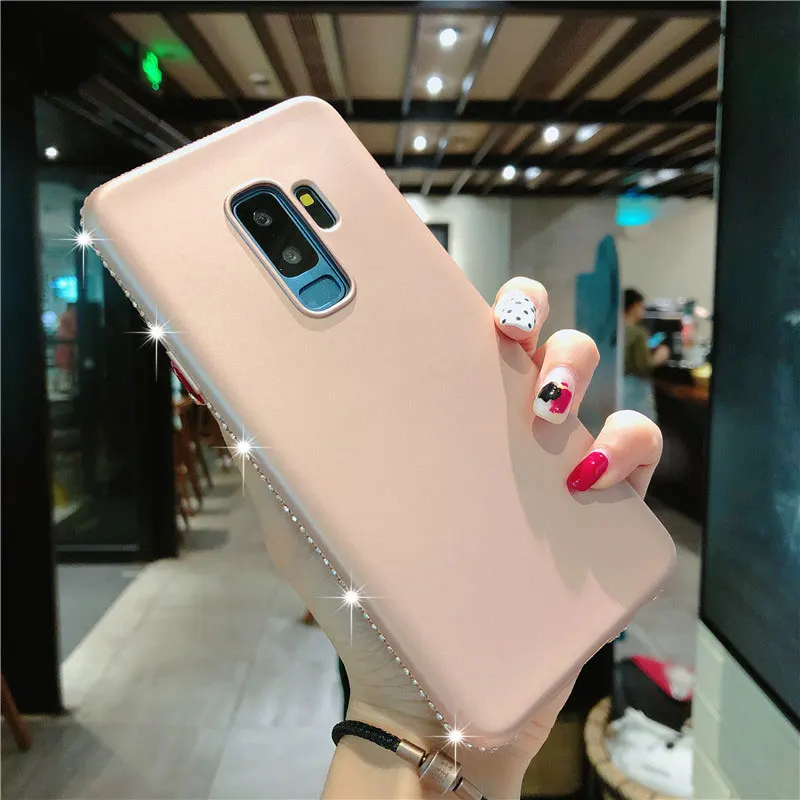 Diamond Soft Glitter Rubber TPU Cases for Samsung Galaxy S9 S8 S7 Edge Note 8 iphone X SE 5 5S 6 6s 7 Plus Bling Silicone Cover |