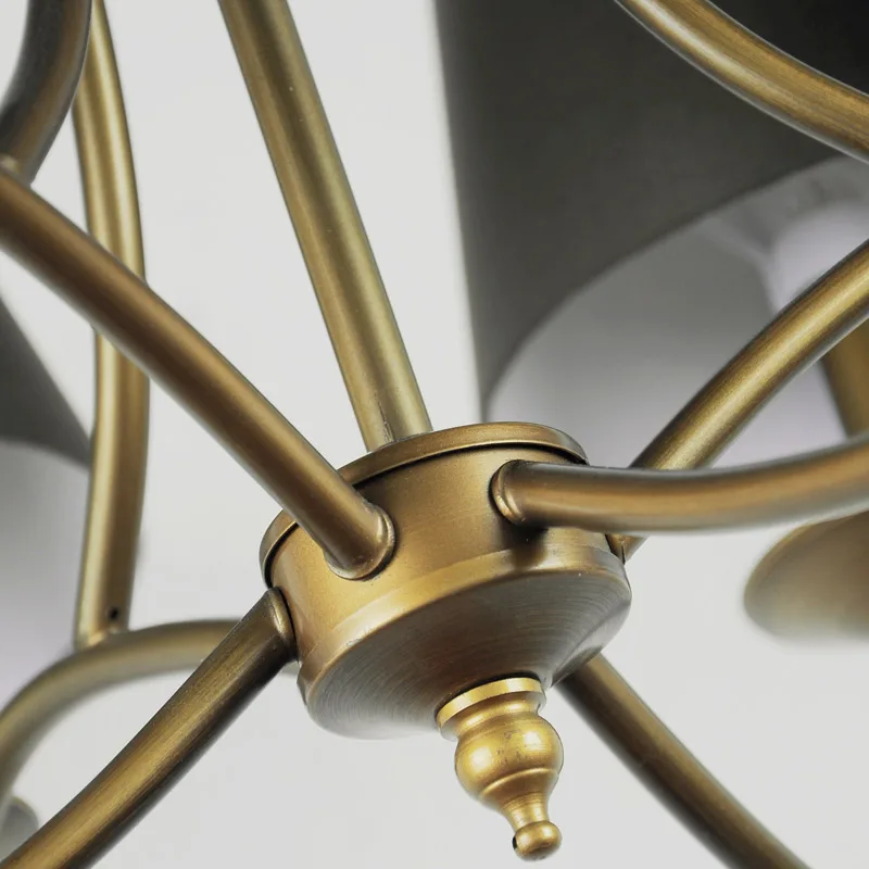 Винтажное Освещение для дома люстра спальни серый и зеленый цвет медная E14 110-240 В |