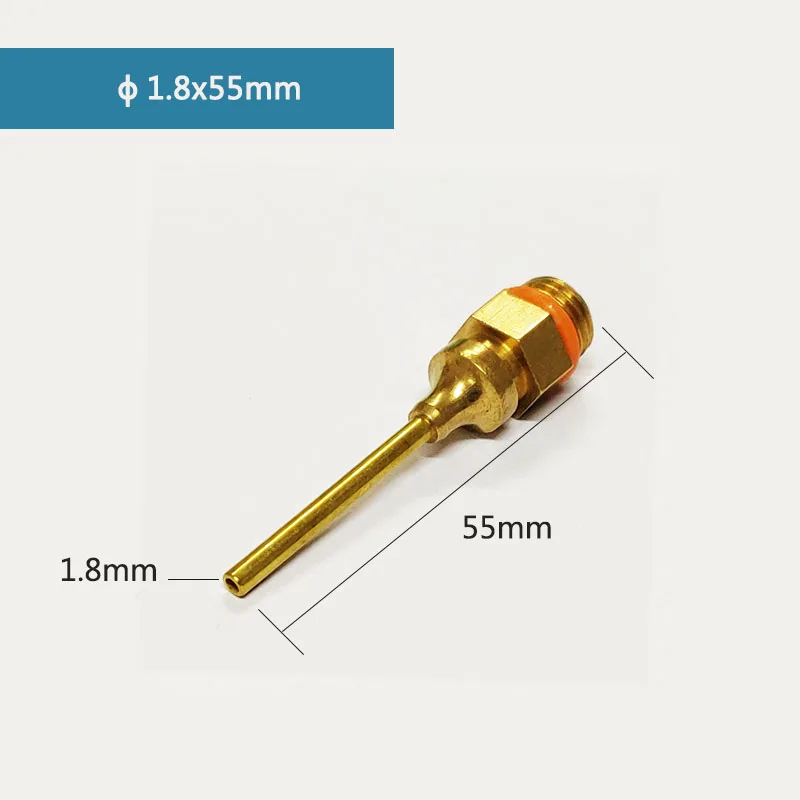 Насадка для термоклеевого пистолета медная длинная сопла с мелким отверстием