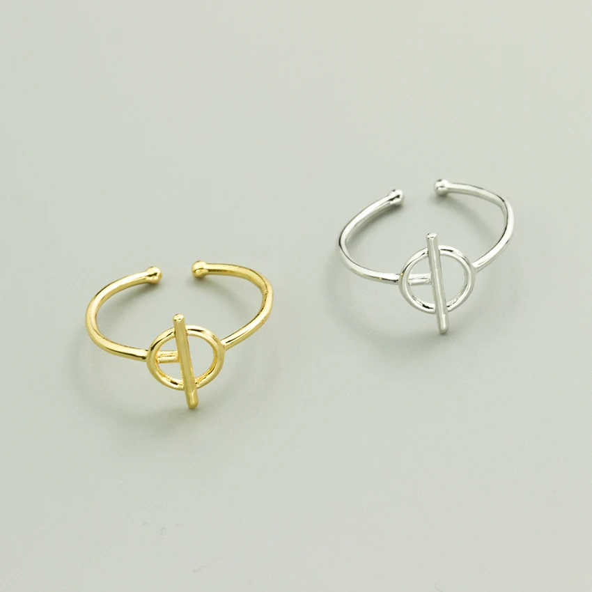 Women's Fashion Adjustable Ring Simple Bar Circle Men Geometry Jewelry 2018 New Anillo Hombre Friendship Gifts Bff Feminino|Кольца для