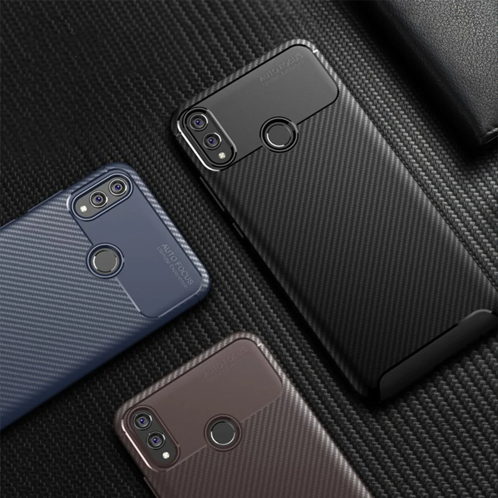 Чехол из углеродного волокна для Honor 10 lite, 360 противоударный силиконовый чехол для телефона Huawei P Smart /Honor10 Lite, чехол-бампер