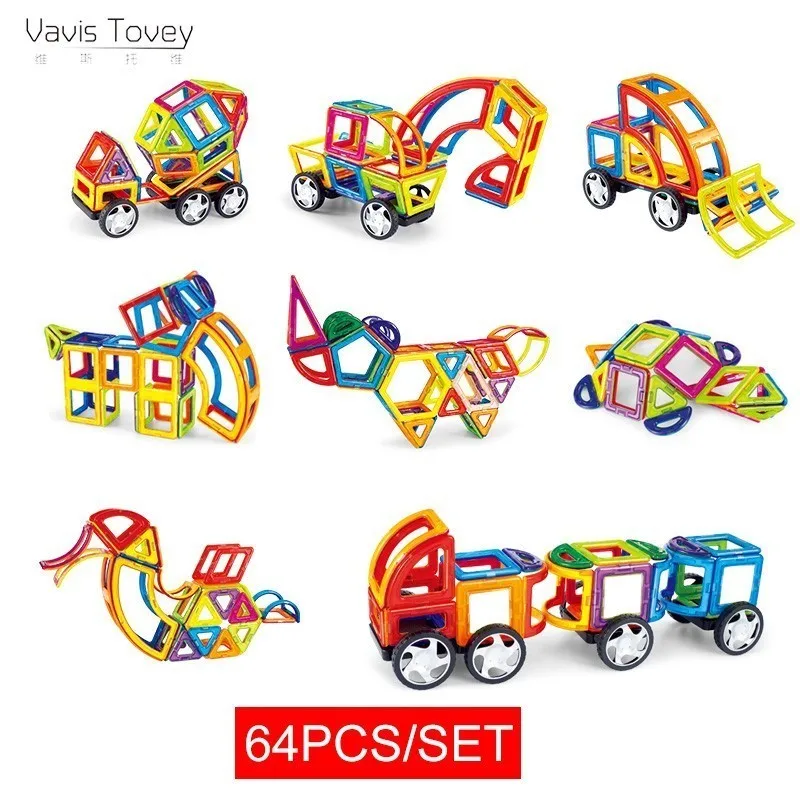 Vavis тови строительные блоки образовательные комплект Плитки для детей Магнитный
