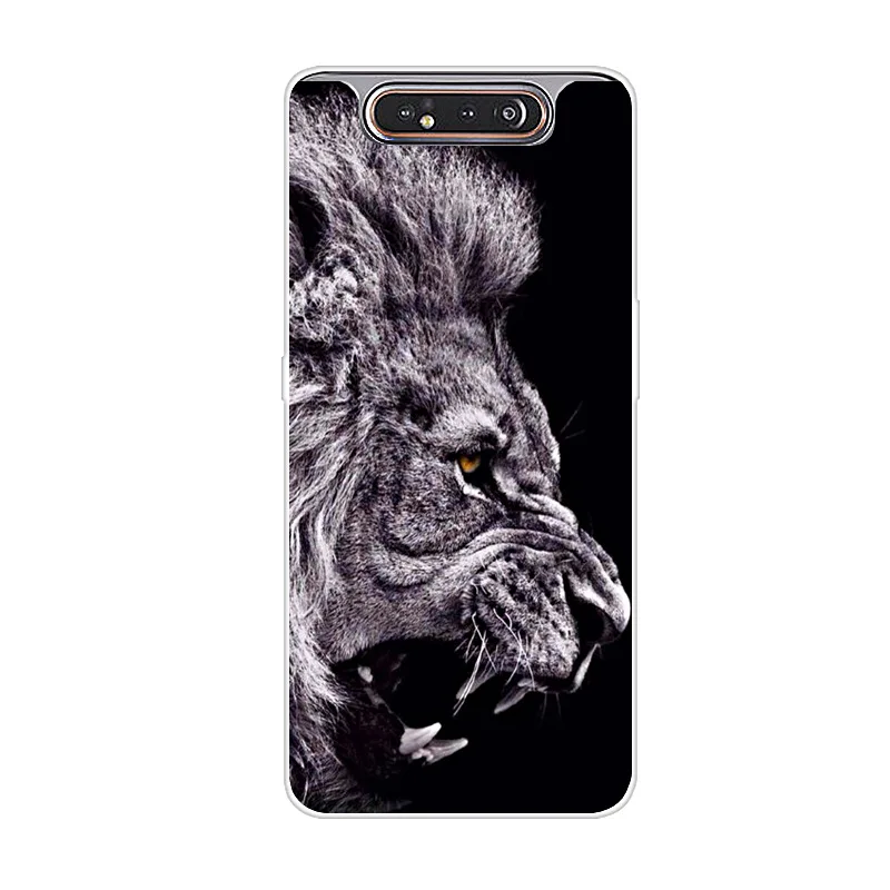 13 Для samsung A80 чехол с животным Мягкий ТПУ Прозрачный бампер чехол для samsung Galaxy A80 Силиконовая задняя крышка для телефона Capas A 80 A805 A805F - Цвет: 13