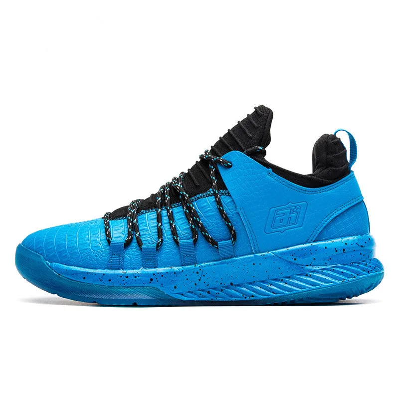 Синий New Men Basketball Shoes For Women Cushion Athletic Basquete Boots Trainers Black sneakers Outdoor Walking Sneakers 39-45 - Цвет: Синий