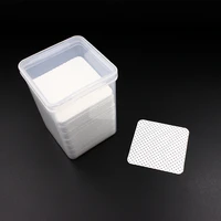 200pcs eyelash glue remover wipe lint free paper cotton wipes glue bottle mouth cleaning remover paper cleaner pads with box