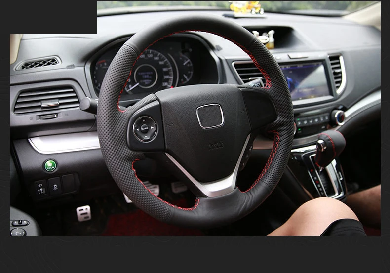 Чехлы на рулевое колесо для Honda CRV чехлы с оплёткой из мягкой кожи аксессуары