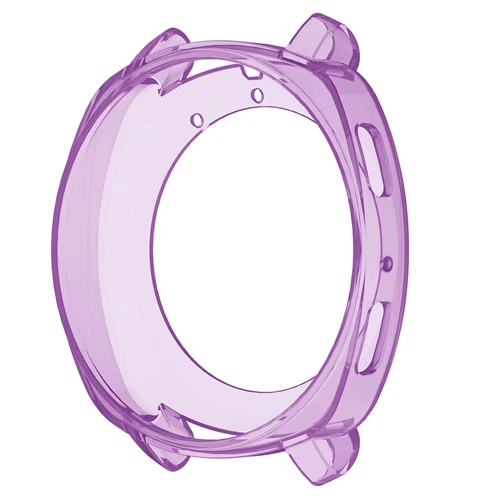 purple Силиконовый чехол для samsung gear, чехол для спортивных часов, рамка для умных часов, прозрачный ТПУ резиновый защитный чехол, бампер - Цвет: purple
