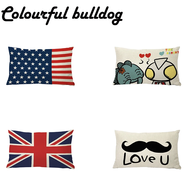 Чехол для подушки в мультяшном стиле 30*50 см|cushion cover|flag cushion coversflags cushions |