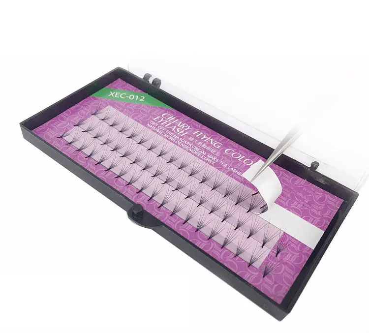 Pro 6 корней очаровательные Искусственные ресницы норковые волосы шелковые