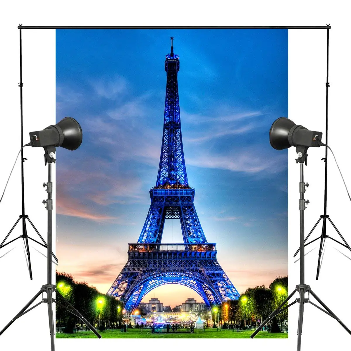 Фон для фотосъемки с изображением Эйфелевой башни в Париже 150x220 см|Аксессуары