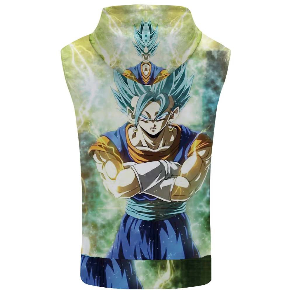 KYKU бренд Dragon Ball топ с капюшоном Goku Лето Готический Бодибилдинг персонаж Майка