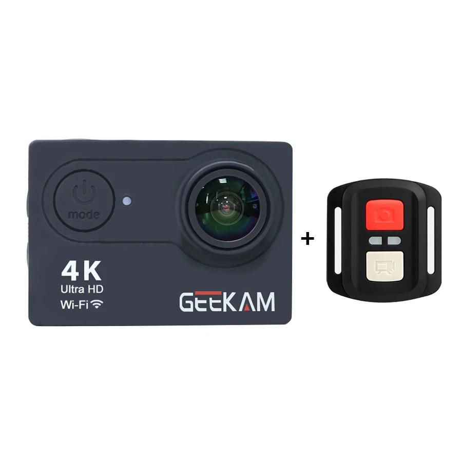 GEEKAM Экшн-камера H9 H9R, оригинальная ультра спортивная водонепроницаемая камера go HD 4K WiFi 1080P 60fps pro, уличная спортивная камера 170D - Цвет: H9R black