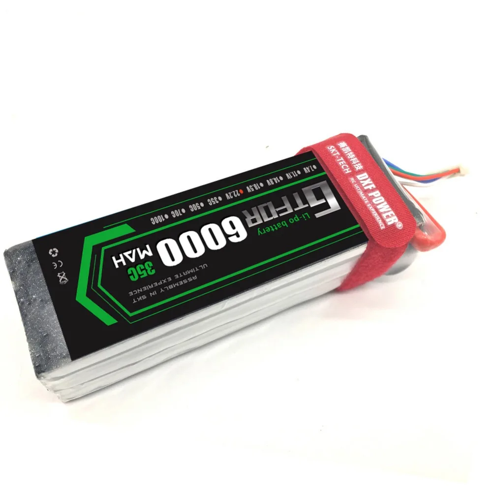 GTFDR 6S RC Дрон LiPo батарея 22 2 в 6000 мАч 35C для радиоуправляемого дрона самолета