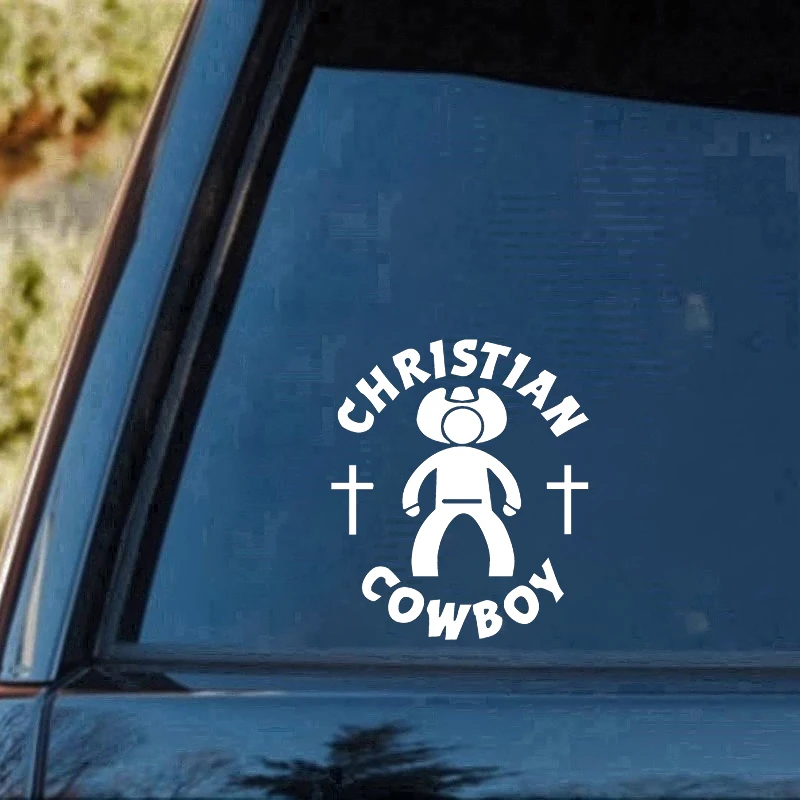 Христианский ковбойский религиозный автомобиль грузовик окно стена наклейка