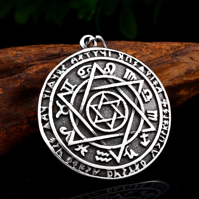 Байер нержавеющая сталь Viking с надписью &quotlucky charm&quot шесть рисунком пятиконечной