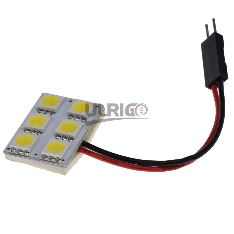 Светодиодная панель T10/BA9S/Festoon 5050 6SMD яркая белая/белая горячая/холодная 12 В