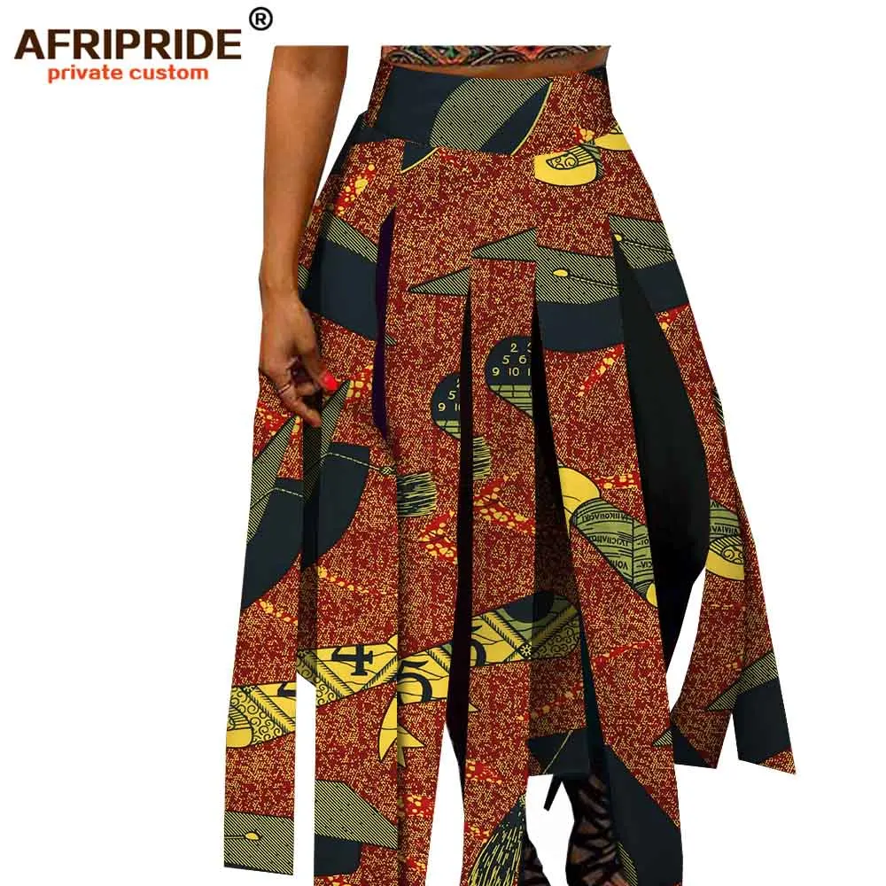 Новая африканская Весенняя юбка для женщин AFRIPRIDE портной сделанная Женская Асимметричная хлопковая юбка батик хлопок A1827005 - Цвет: 340J