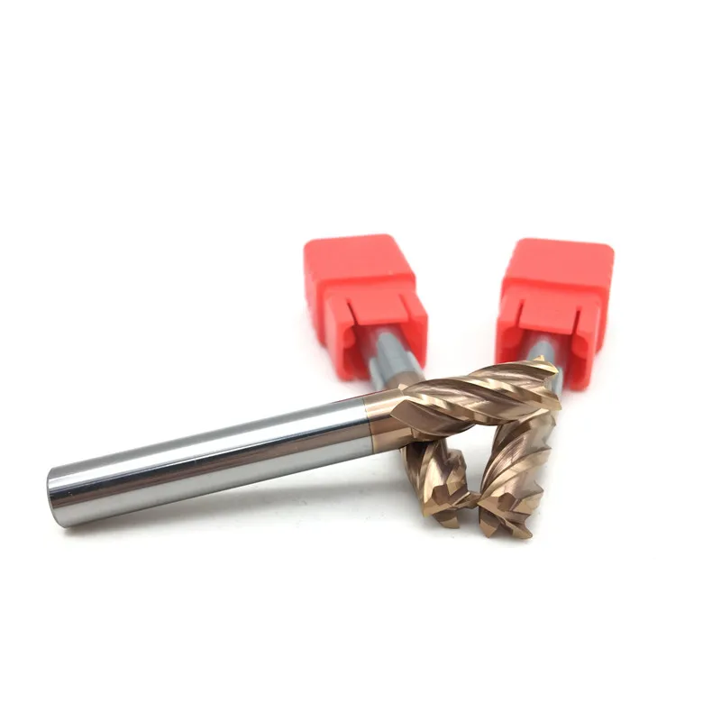 HRC60 4 Флейта радиус угла твердосплавные фрезы с длинным хвостовиком D6R0.5 ~ D12R0.5 cnc