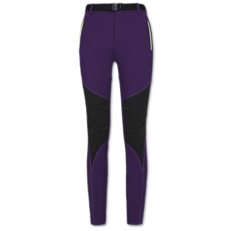 Women Purple Мужские Женские Зимние флисовые брюки из флиса, водонепроницаемые походные лыжные туристические теплые спортивные брюки MA168 - Цвет: Women Purple