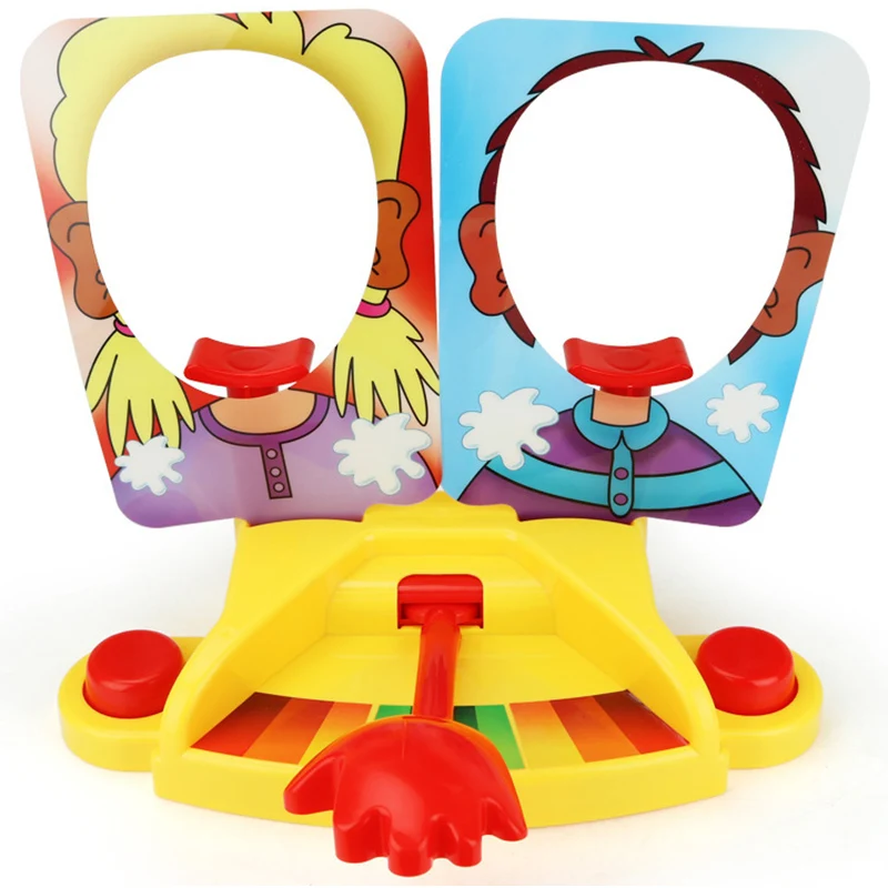 Двойной человек игрушка торт крем пирог в лице Антистресс для детей Вечеринка