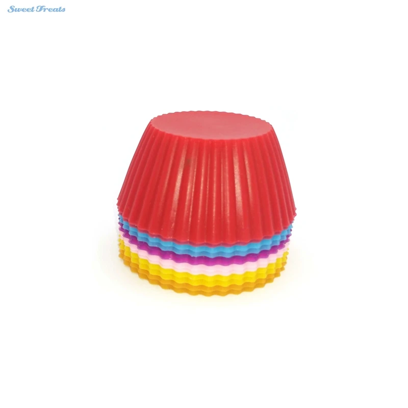 12 шт. силиконовые формочки для маффинов 7 см|cake tools|cupcake linerssilicone cup cake |