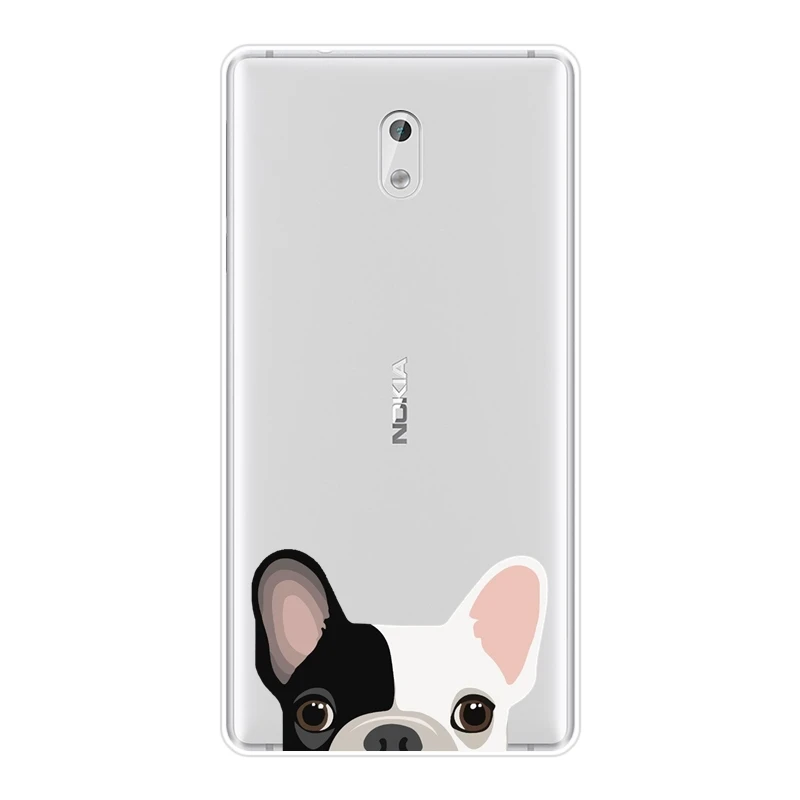 Силиконовый чехол для телефона Nokia 7 Plus X6 с изображением собаки французского