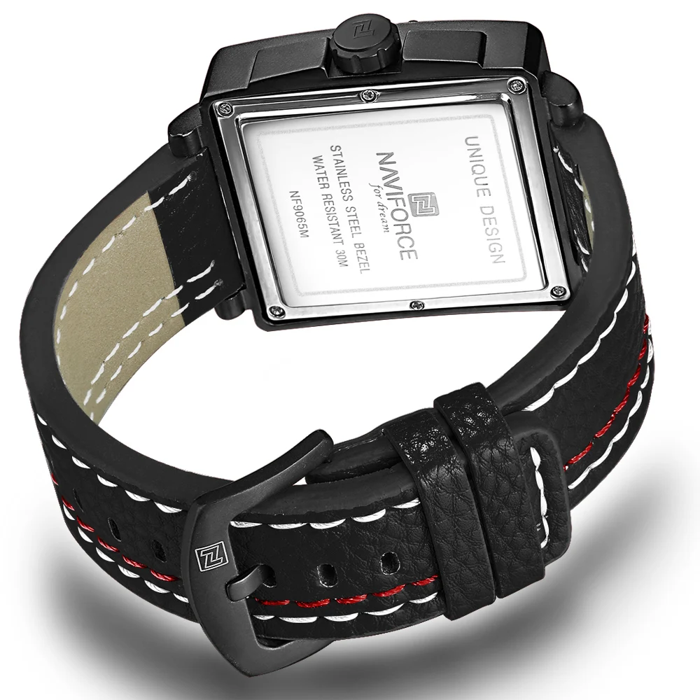 Мода 2016 года Повседневное Для мужчин S Часы Топ Элитный бренд naviforce кожа Бизнес