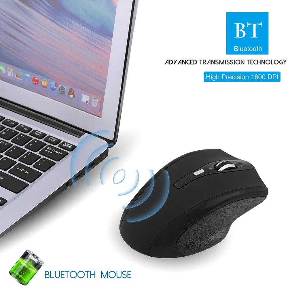 CHUYI bluetooth беспроводная мышь перезаряжаемая 1000 dpi Бесшумная компьютерная мышь usb зарядка эргономичная игровая мышь для настольного ноутбука