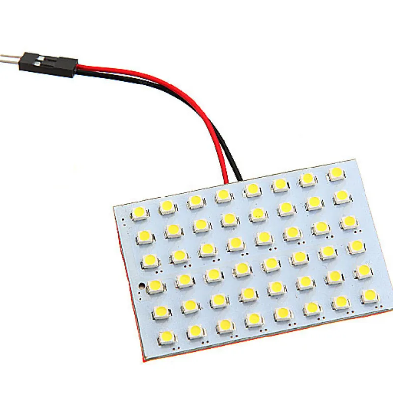 1X 48 SMD Белая Янтарная Панель Светодиодная Автомобильная BA9S купольная гирлянда
