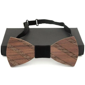 RBOCOTT, полосатый деревянный галстук-бабочка, мужской однотонный галстук-бабочка в горошек, винтажный галстук-бабочка для мужчин, деловой Свадебный костюм, аксессуары