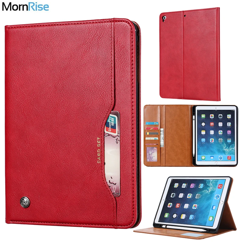 Для iPad 2018/Pro 9 7/Air 2 Чехол кошелек из замши с подставкой для карт Магнитный чехол