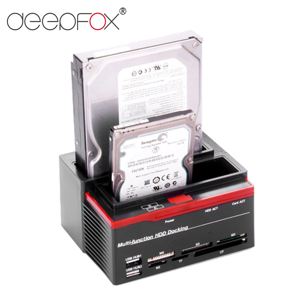 DeepFox 2.5/3.5 SATA IDE Station d'accueil pour DISQUE DUR Clone Boîtier de DISQUE DUR USB 2 Ports