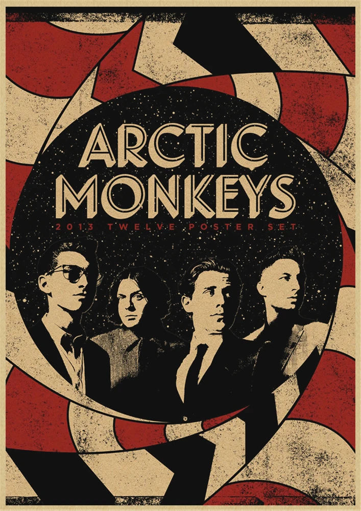 Рок-Группа Arctic Monkeys крафт-бумага плакат настенный домашний бар плакаты домашний декор - Цвет: Коричневый