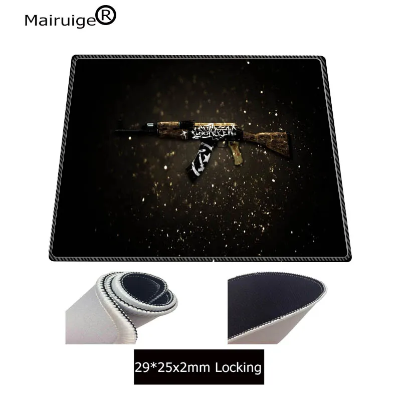 Большой игровой коврик для мыши Mairuige 900*400*3 мм с пистолетом геймерский клавиатуры