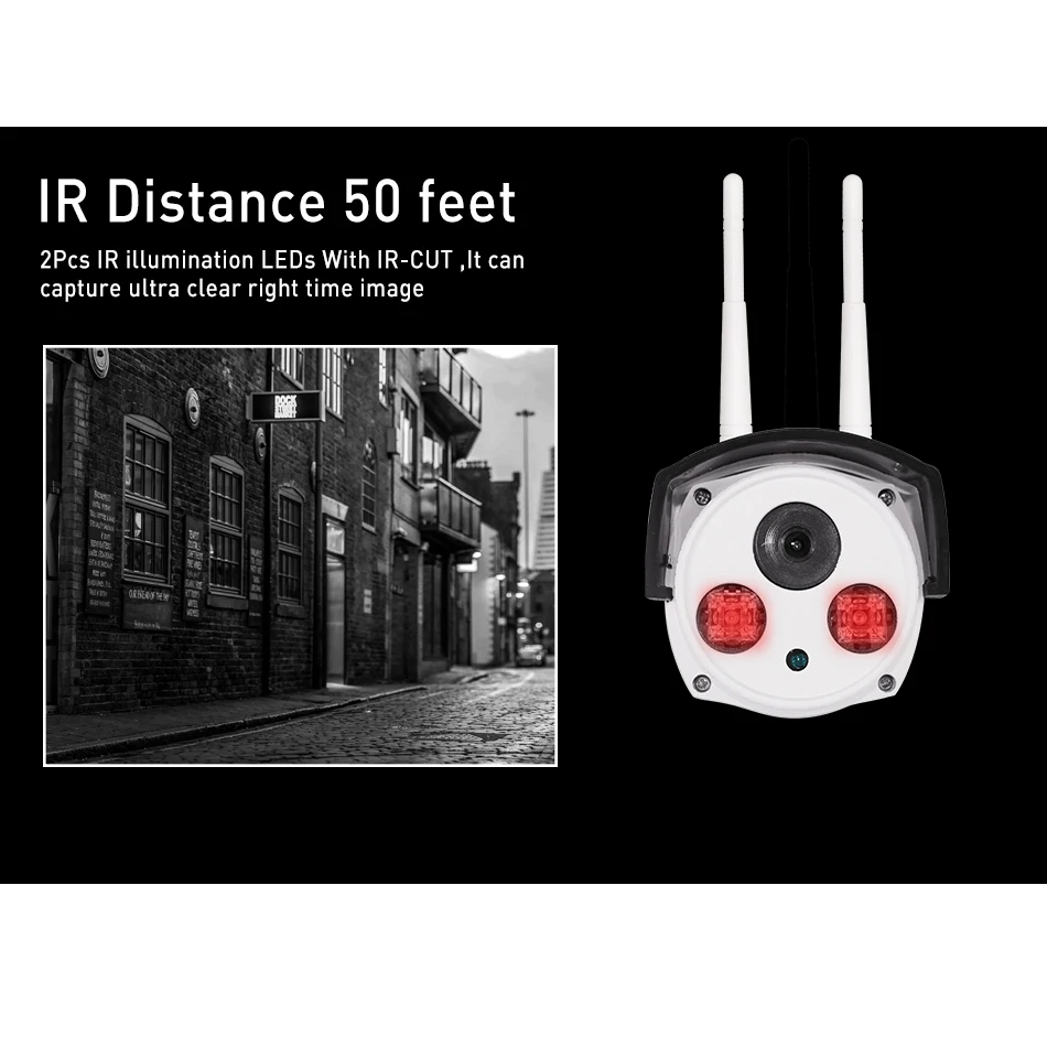 Hiseeu wifi камера наружная Пуля HD 720 P уличная IP kamara Водонепроницаемая беспроводная
